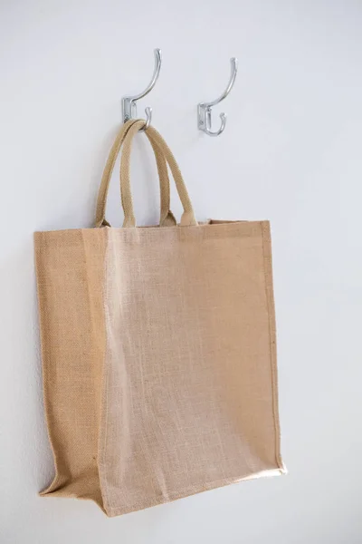 Bag hanging on hook — Stock Photo, Image