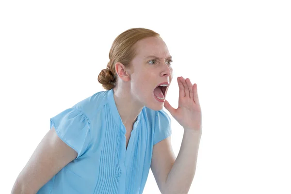 Female executive shouting — Stock Photo, Image