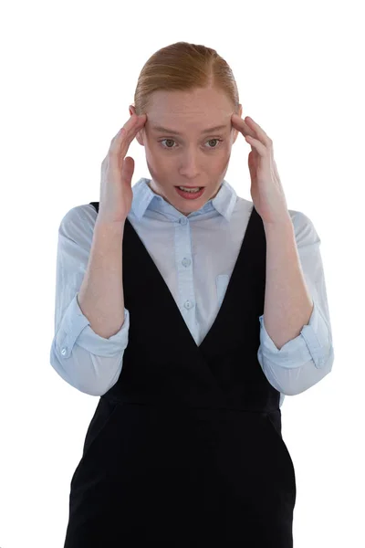 Female executive suffering from headache — Stock Photo, Image