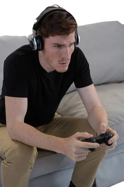 Man playing video game — Stock Photo, Image