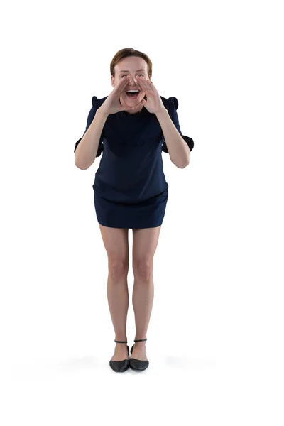 Female executive shouting — Stock Photo, Image