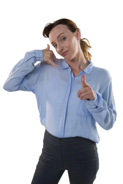 Female executive gesturing — Stock Photo, Image