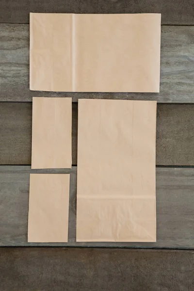 Brown color paper placed on table — Stock Photo, Image