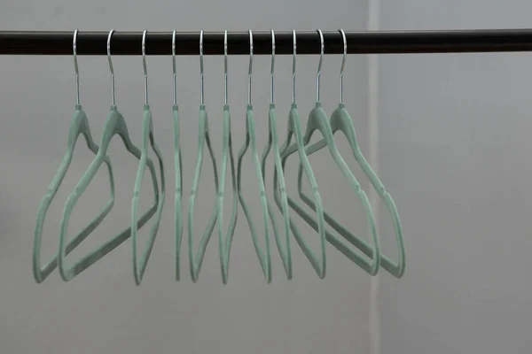 Empty cloth hangers — Stock Photo, Image
