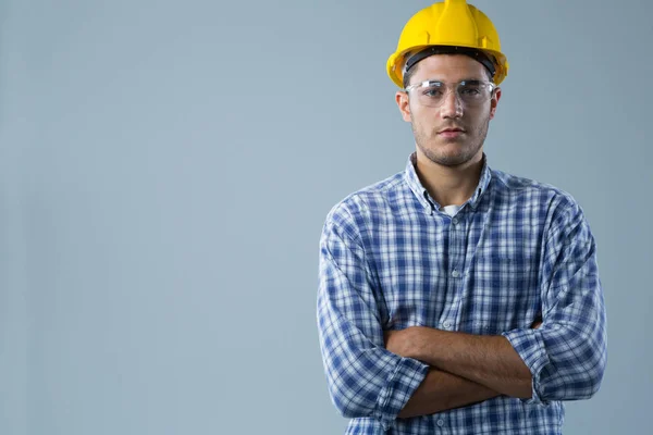Architect standing with arms crossed — Stock Photo, Image