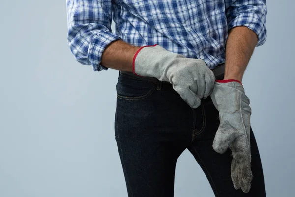 Mannelijke architect handschoenen — Stockfoto