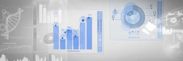 Technologie interface diagrammen en grafieken — Stockfoto