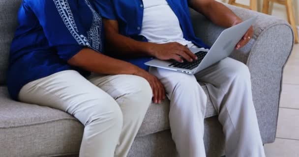Couple utilisant un ordinateur portable — Video
