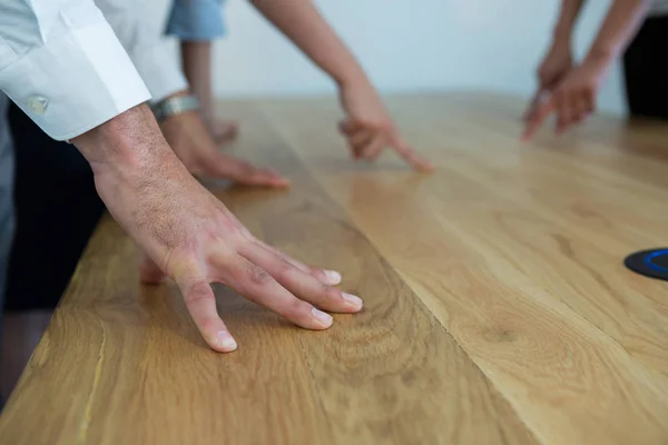 Executive standing with there hands — Stock Photo, Image