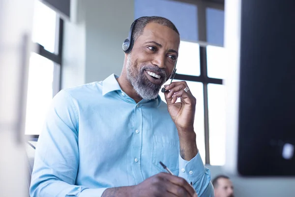 Front View Close African American Male Business Creative Working Casual — Stock Photo, Image