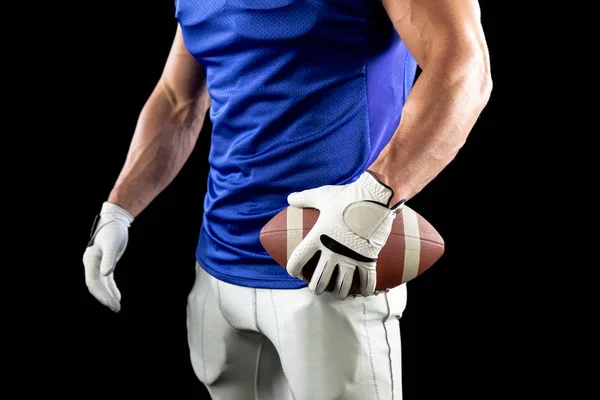 Side View Mid Section Male American Football Player Wearing Team — Stock Photo, Image