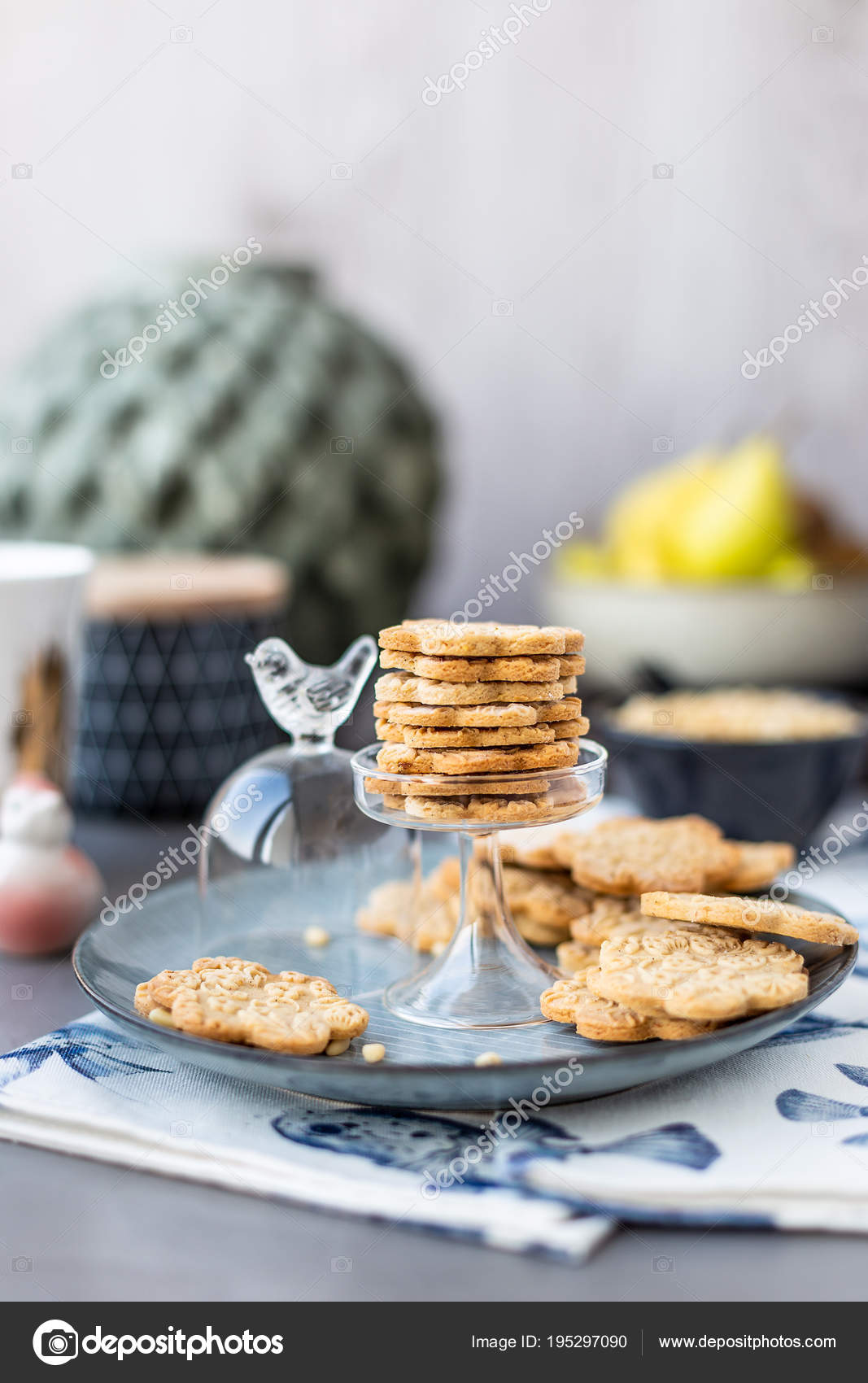 Plate Curly Cookie Decorative Patterns Made Wooden Rolling Pin