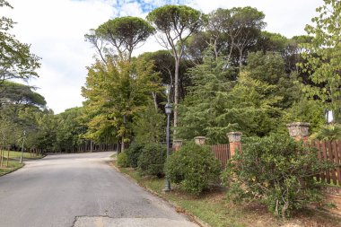 Güzel park Montecatini Terme Spa, İtalya.