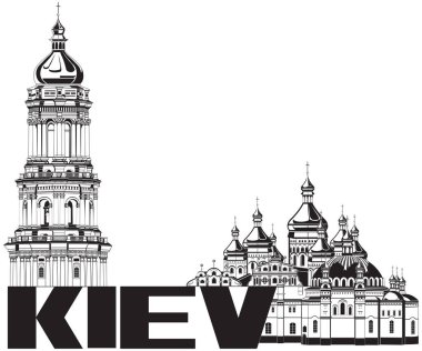 Kiev Pechersk Lavra silüeti