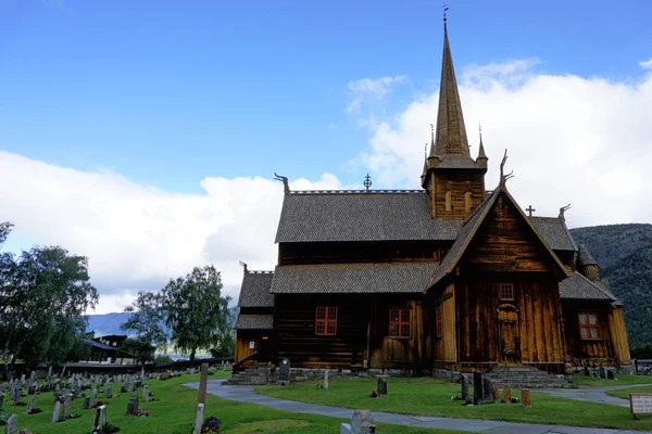 Stavkirke in Lom — Stock fotografie