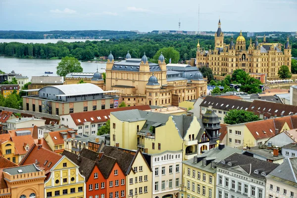 Panoramatický pohled na Schwerin — Stock fotografie