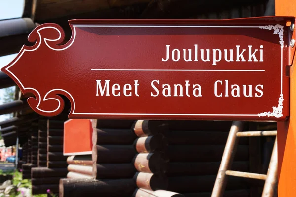 Přihlásit se k Santa Claus v Rovaniemi — Stock fotografie