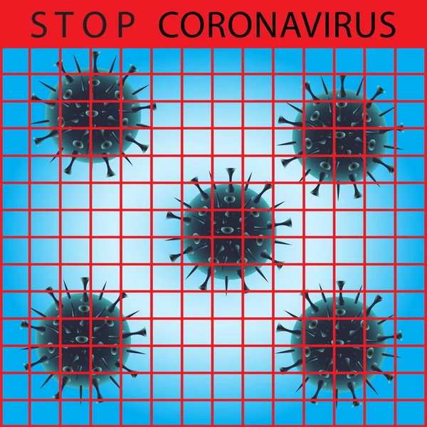 Arrêt du coronavirus — Image vectorielle