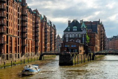 Speicherstadt 'ın Hamburg' daki depo bölgesi.