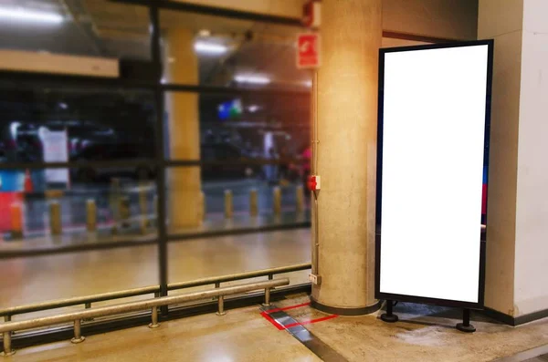 Κενή Προθήκη Billboard Διαφήμιση Φωτός Κουτί Σας Κείμενο Μήνυμα Των — Φωτογραφία Αρχείου