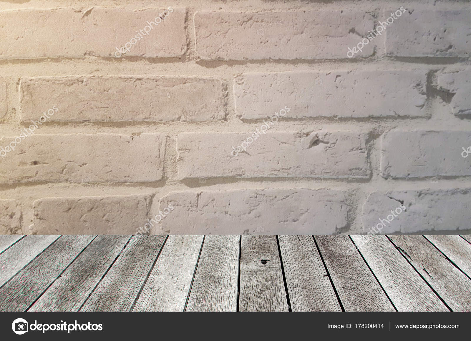 Wooden Terrace Desk Copy Space Display Product Object Presentation