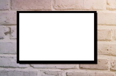 boş reklam billboard veya eski vintage tuğla duvar arka plan, metin veya medya içeriği, ticari, pazarlama ve reklam kavramı kopya alanı geniş ekran televizyon