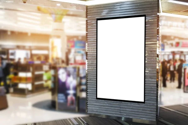 Blank Showcase Billboard Advertising Light Box Your Text Message Media — Stock Photo, Image