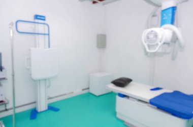 bulanık görüntü ameliyathane arka plan, laboratuvar, kanser ve hastalığı tedavi, geçmiş hasta kayıt, tıbbi tanı ve sağlık teknoloji kavramı için hastanede X-Ray tıbbi tarama ile