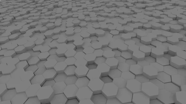 Parlak altıgen dokusu perspektife göre sıralanmış