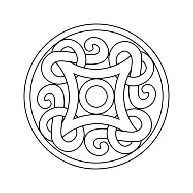 Eski viking süsleme grafik tarzı. Vektör boyama Hüseyin