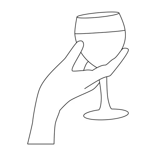 Degustación de vino tinto - Ilustración con una mujer que prueba una copa de vino tinto — Archivo Imágenes Vectoriales