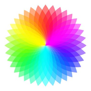 Rainbow color wheel. Colorful illustration guide. clipart