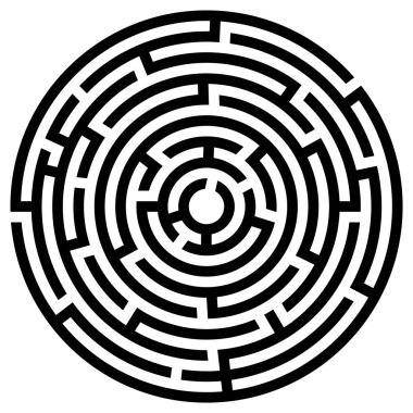 Labirent simgesi. Labirent sembolü.