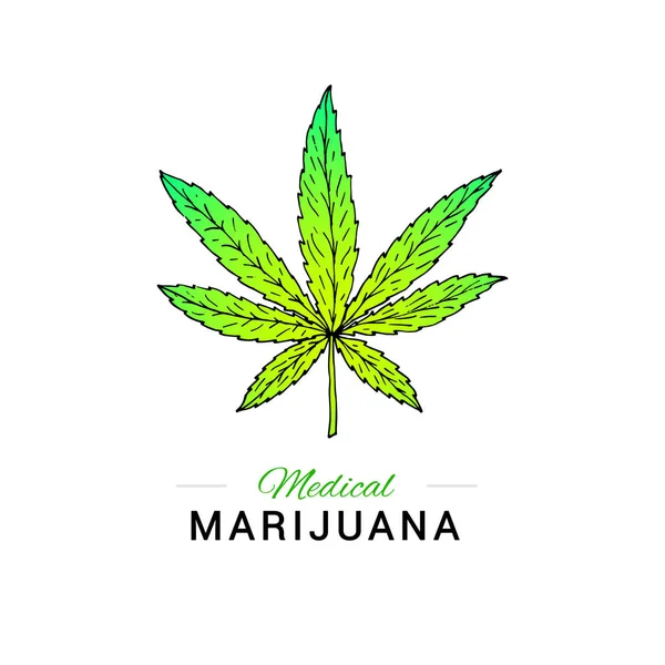 Illustration von medizinischem Marihuana. geeignet für den Einsatz im desi — Stockvektor