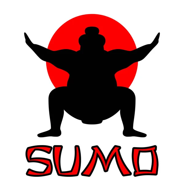 Japanese Sumo Wrestler — Stock Vector