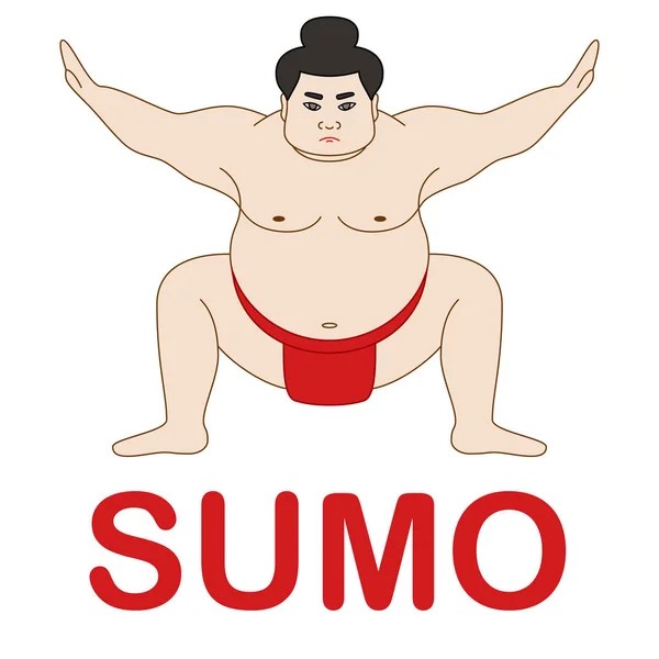 Giapponese sumo wrestler — Vettoriale Stock