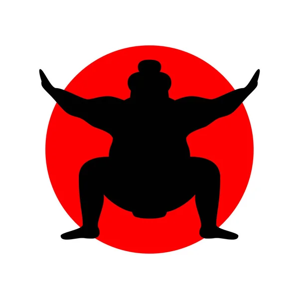 Giapponese sumo wrestler — Vettoriale Stock