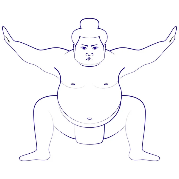 Japon sumo güreşçisi — Stok Vektör