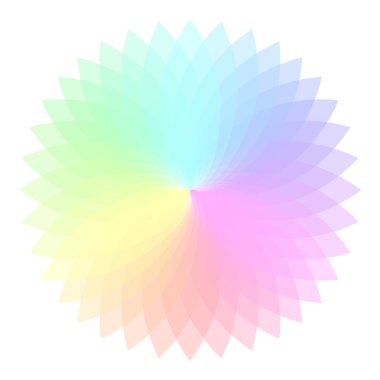 Gökkuşağı renk tekerleği. Renkli resimde Kılavuzu.