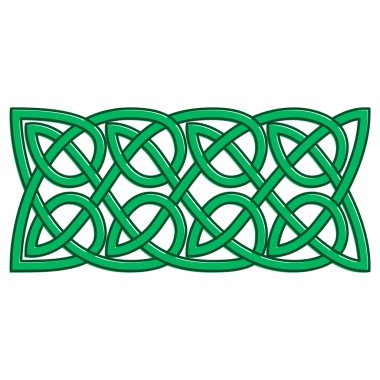 Celtic Knot shamrock süsleme. Geleneksel Ortaçağ kare desen illüstrasyon.