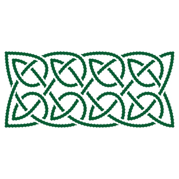 Кельтские узлы украшают трилистник. Традиционная средневековая рамка . — стоковый вектор