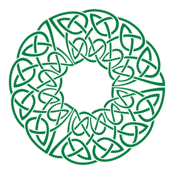 Круглые кельтские узлы. Традиционная средневековая рамка . — стоковый вектор