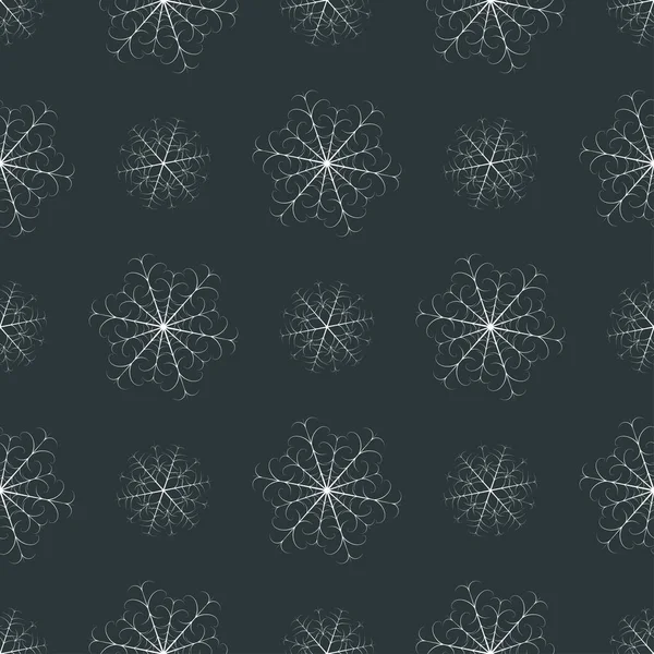 Seamless christmas snow flake pattern. Trendy vector wallpaper. Christmas backdrop. Modern abstract pattern with snowflakes for print design. Seasonal nature background. Modern vector illustration. — Stok Vektör