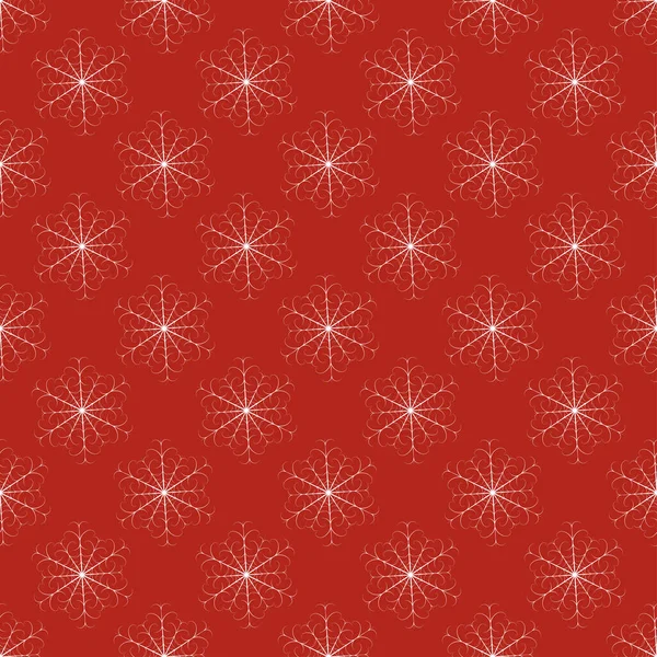 Seamless christmas snow flake pattern. Trendy vector wallpaper. Christmas backdrop. Modern abstract pattern with snowflakes for print design. Seasonal nature background. Modern vector illustration. — Stok Vektör