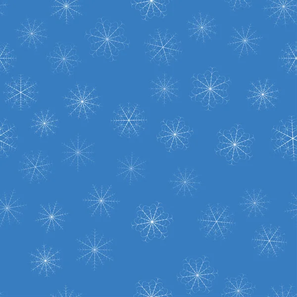 Απρόσκοπτη Χριστουγεννιάτικη νιφάδα χιονιού. Μοντέρνο διάνυσμα ταπετσαρία. Χριστουγεννιάτικο σκηνικό. Μοντέρνο αφηρημένο σχέδιο με νιφάδες χιονιού για σχέδιο εκτύπωσης. Εποχιακή φύση φόντο. Σύγχρονη διανυσματική απεικόνιση. — Διανυσματικό Αρχείο