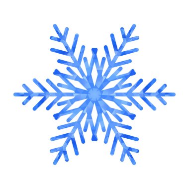 Dekorasyon tasarımı için çokgen kar taneli soyut tasarım şablonu. Vektör dekoratif arka plan. Kış sembolü Dekoratif tasarım için beyaz zemin üzerinde kar taneleri olan düşük polyester pankart.