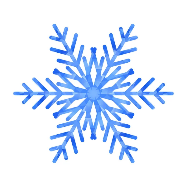 Plantilla de diseño abstracto con copo de nieve poligonal para el diseño de decoración. Fondo decorativo vectorial. Símbolo de invierno. Banner de polietileno bajo con copo de nieve sobre fondo blanco para diseño decorativo . — Vector de stock