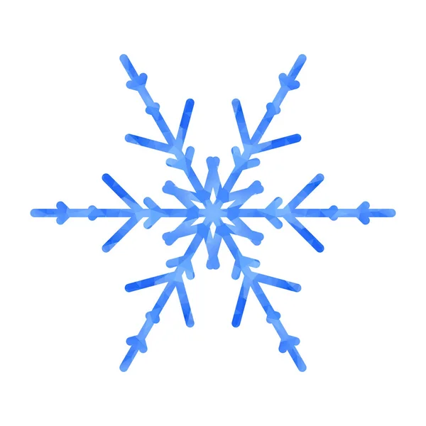 Абстрактный дизайн искушают полигональной снежинкой для оформления интерьера. Векторный декоративный фон. Зимний символ. Низкий поли-баннер со снежинкой на белом фоне для декоративного дизайна . — стоковый вектор