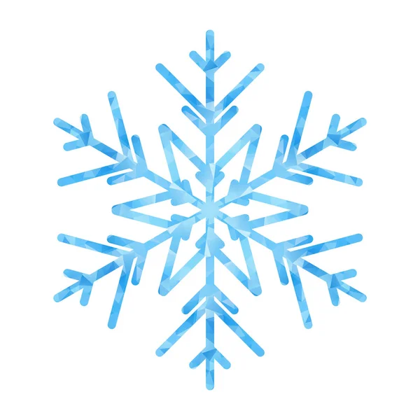 装飾デザインのための多角形の雪片と抽象的なデザインテンプレート。ベクトル装飾の背景。冬のシンボル。装飾的なデザインのための白い背景に雪の結晶と低ポリバナー. — ストックベクタ