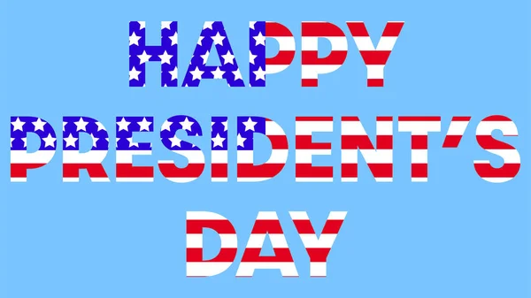 Feliz Día del Presidente en estilo americano sobre fondo azul. Ilustración patriótica. Fondo abstracto azul. Fiesta nacional americana. EE.UU. banner patriótico de vacaciones. Cartel vectorial . — Vector de stock